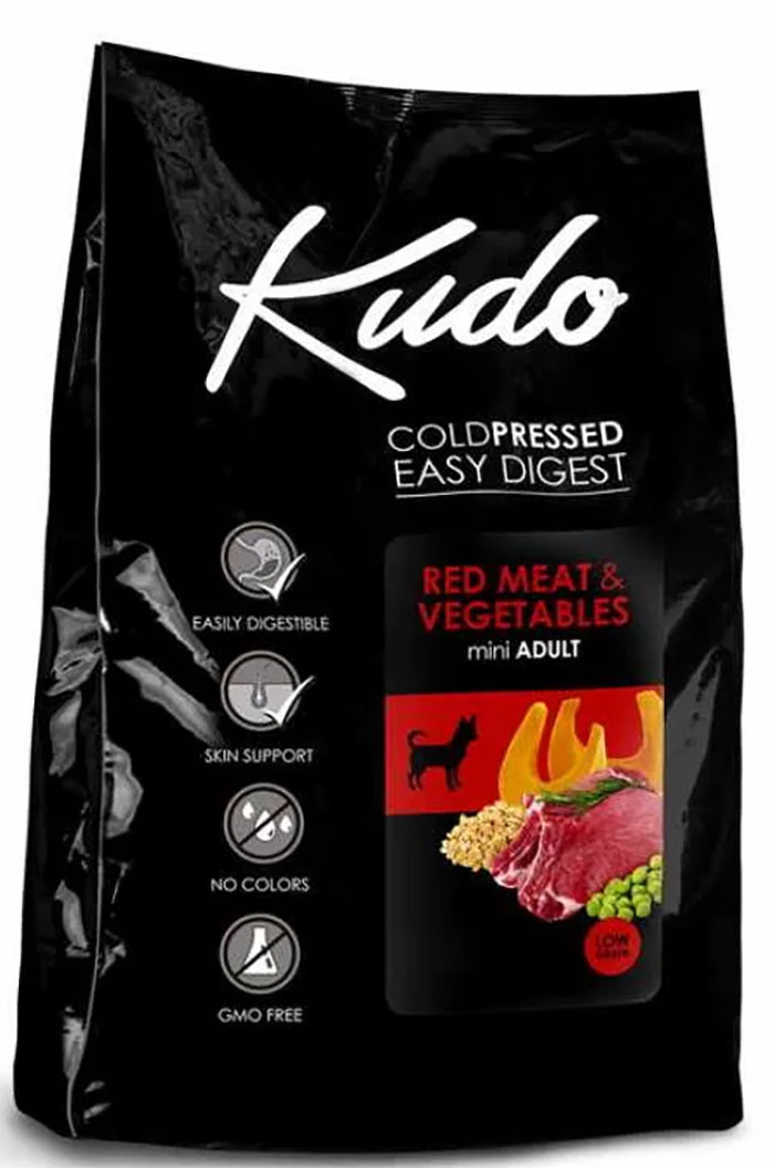Kudo hrana za pse - Red Meat and Vegetables MINI ADULT - Low Grain - 0.5kg