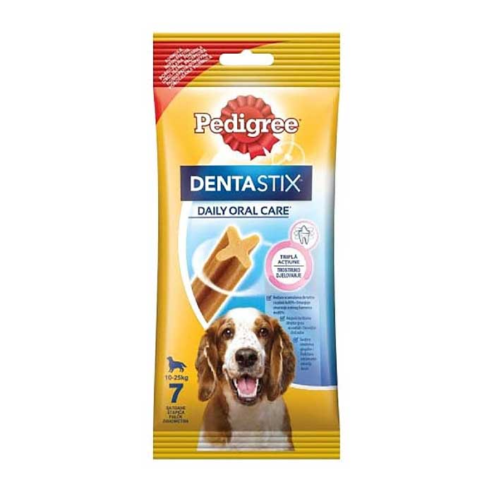 PEDIGREE Poslastica za pse DentaStix Daily Medium 7kom, (10-25 kg), 180g - 1 kesa