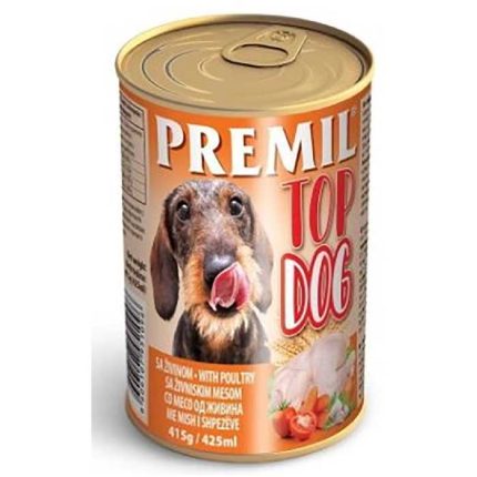 Premil: Vlažna hrana za pse Top Dog - 415g