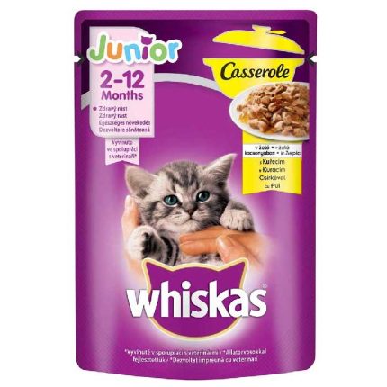 WHISKAS Casserole Kesica za mačke JUNIOR s piletinom u želeu - 100g