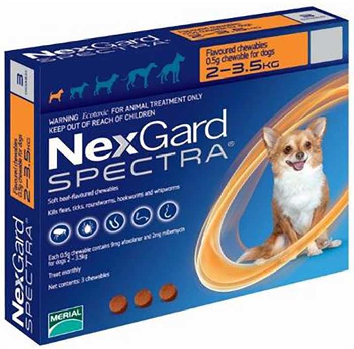 NexGard SPECTRA XS – za pse 2-3,5 kg